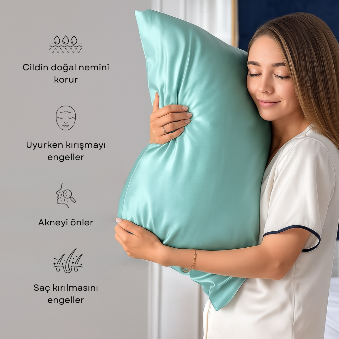 %100 Organik Saf İpek Yastık Kılıfı
