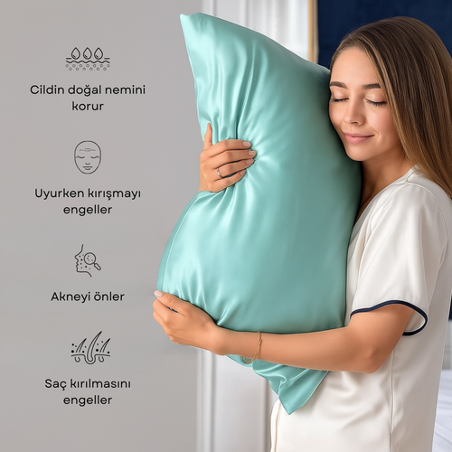 %100 Organik Saf İpek Yastık Kılıfı